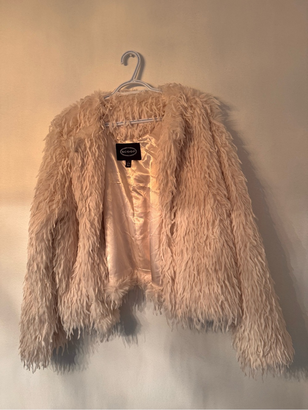 Cream Faux Fur Jacket